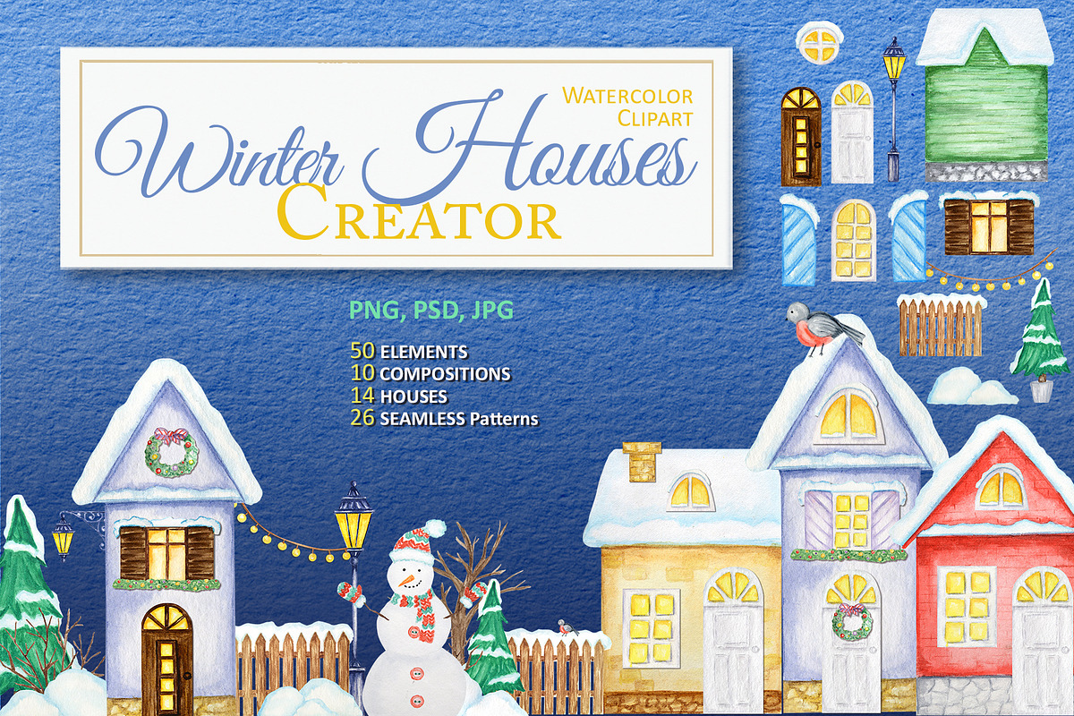 Watercolor 4 seasons BUNDLE clipart, a Graphic by svetlanaARTdreams (Photo 3 of 14)