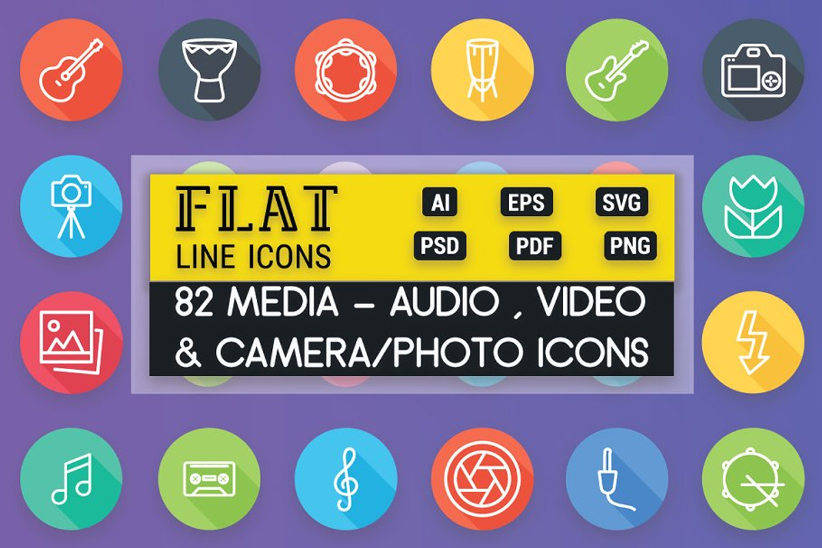 Media - Audio, Video & Photo Icons, a Solid Icon by FlatLineIcons (Photo 3 of 7)