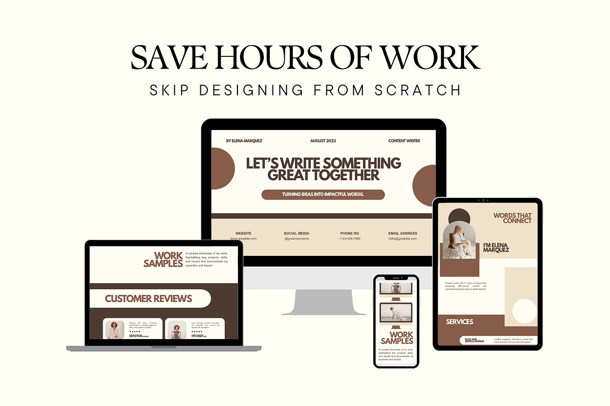Portfolio Canva Website Template, a Landing Page Template by Anna Design Studio (Photo 8 of 8)
