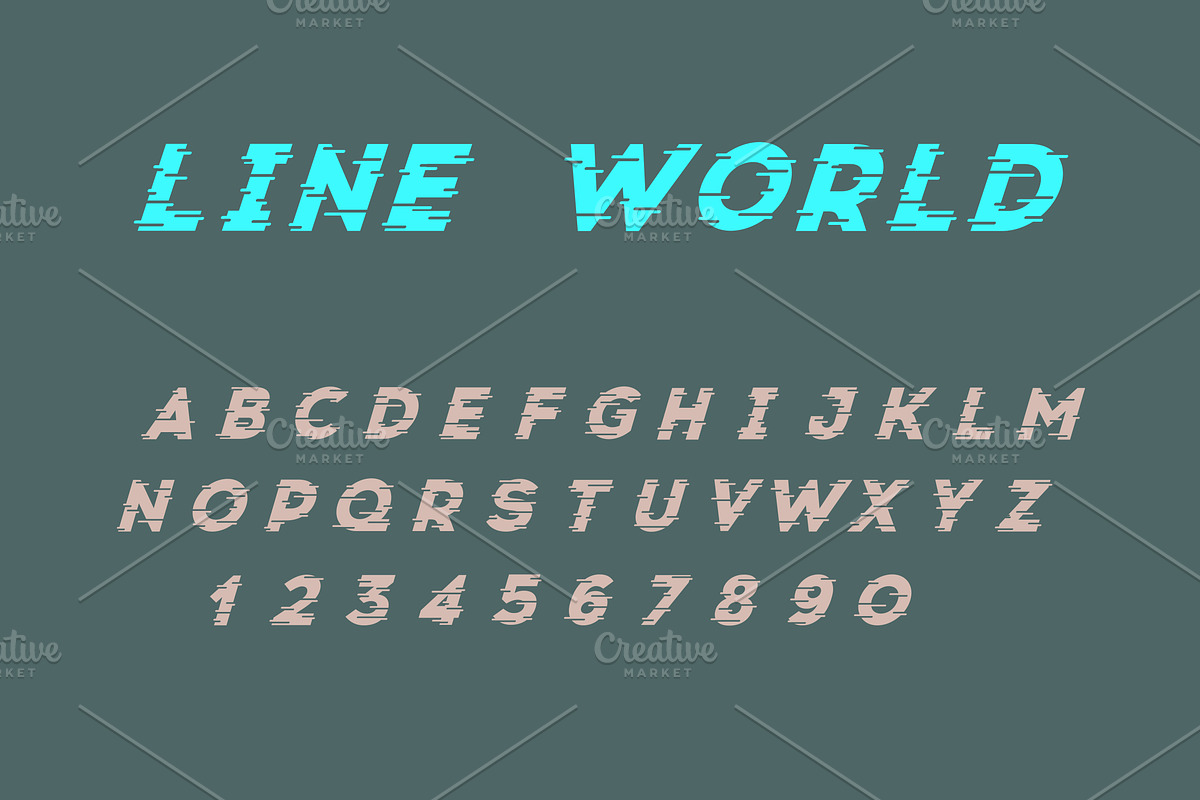 Vector font. Speed world. preview 3
