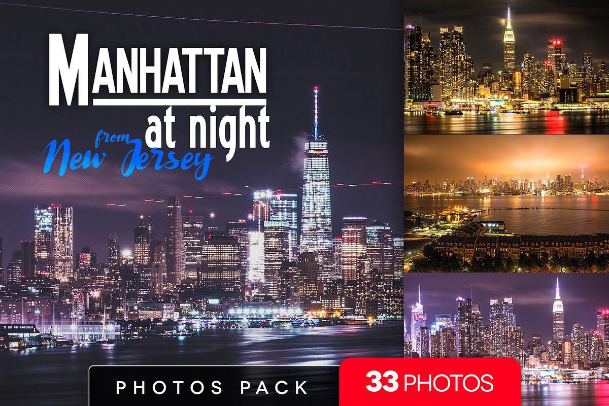 Manhattan at night from NJ / 33pics, a Graphic by tydla (Photo 1 of 9)