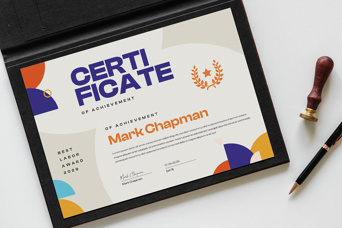 Clean Certificate Template preview 2