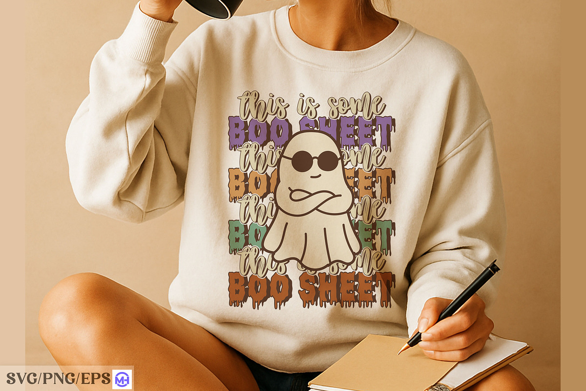 This is Some Boo Sheet Halloween SVG, a Seasonal Illustration by mh_arif (Photo 4 of 4)