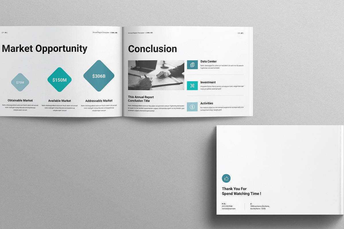 Annual Report Template Landscape, a Brochure Template by Work-Envance (Photo 9 of 12)