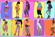DISTRICT 9 TRIBE PNG SET, a Person Illustration by XiXong STUDIO (Thumbnail 2 of 6)