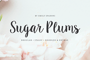 Sugar Plums Script, a Script Font by Emily Spadoni (Thumbnail 1 of 7)