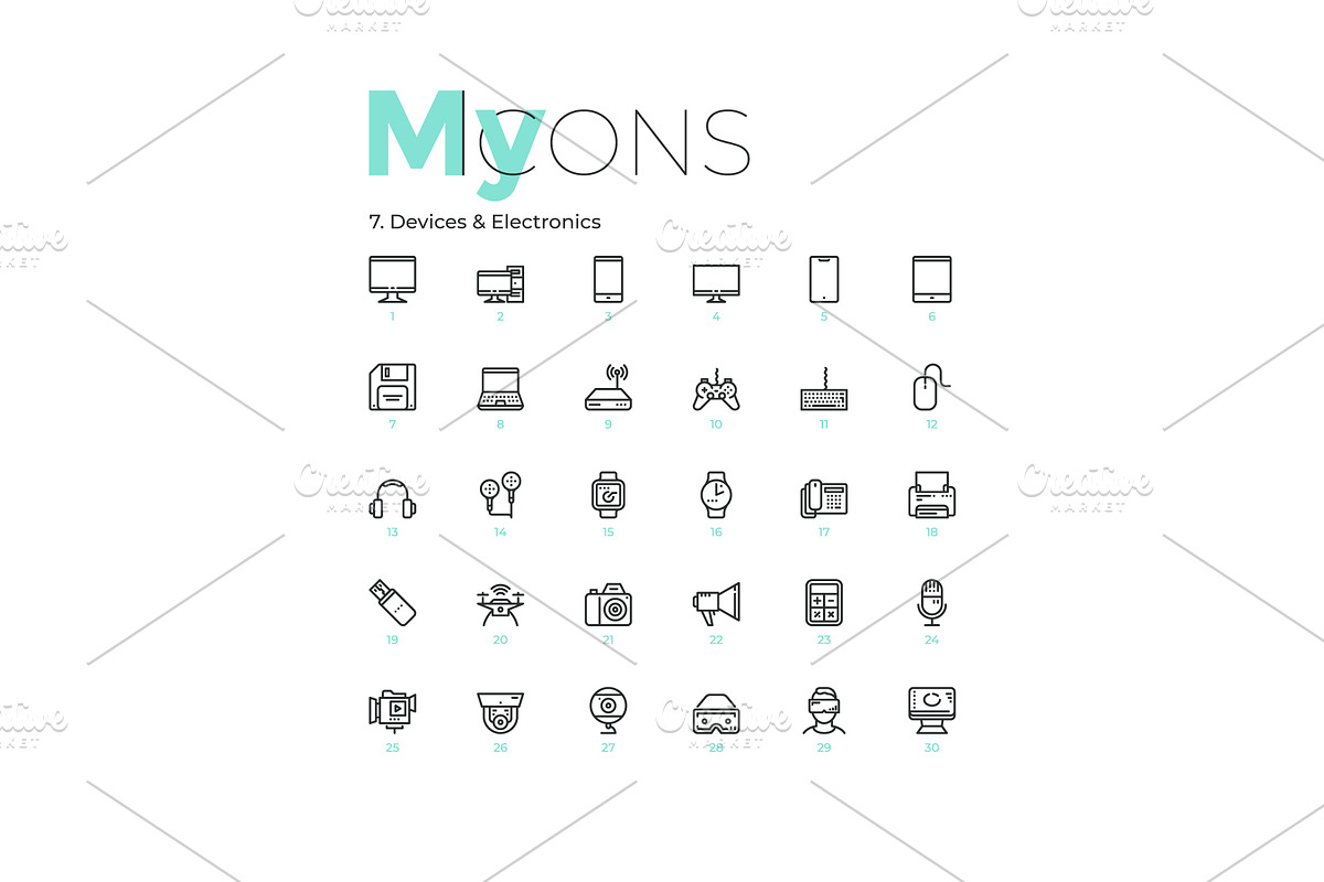 My Icons, an Outline Icon by Andrew Kras Design (Photo 14 of 38)