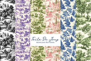Toile De Jouy Patterns, a Pattern Graphic by Digital Museum
