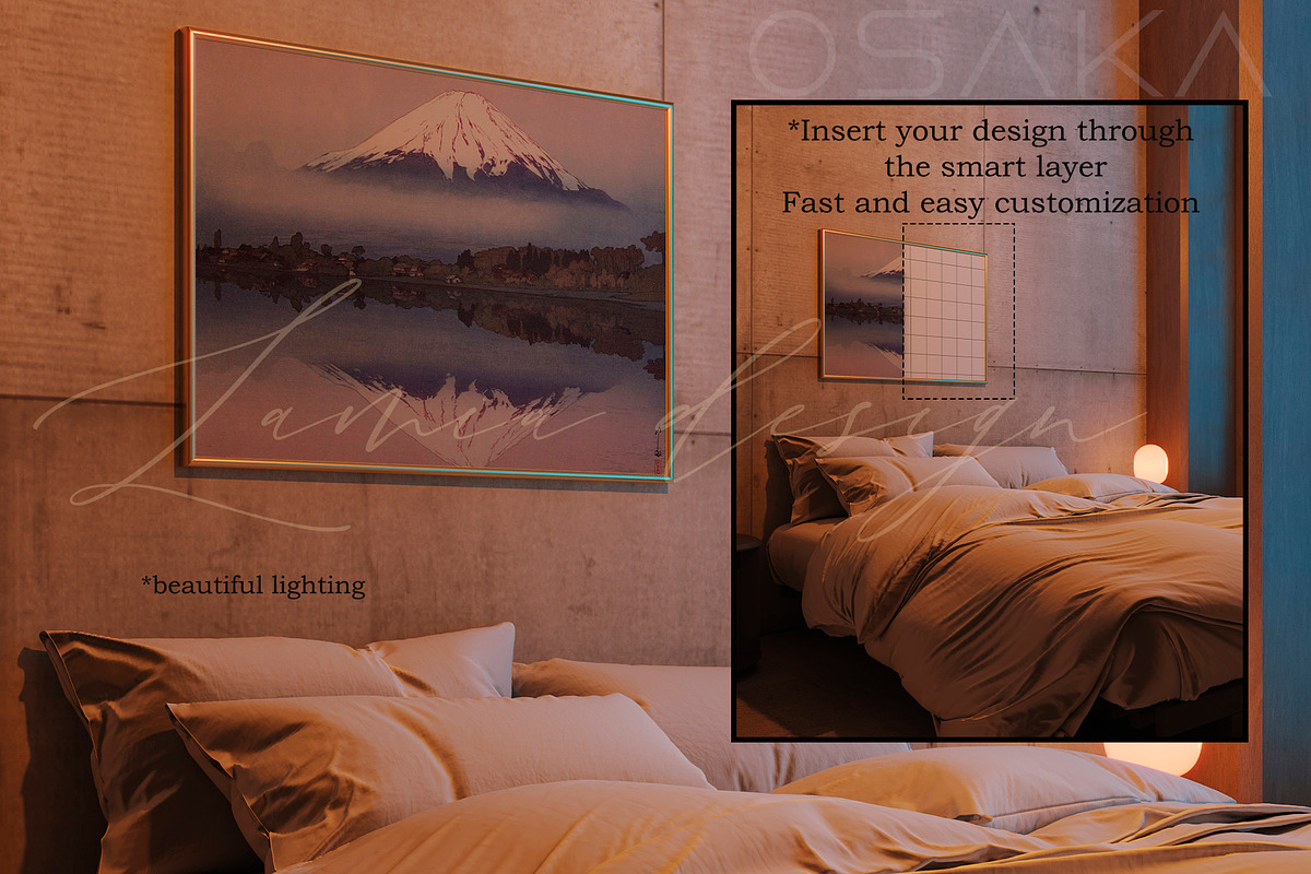 24 Japanese Style Art Mockups Frame, a Household Mockup by LAMIA DESIGN (Photo 7 of 21)