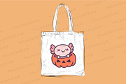 Axolotl Halloween Clipart Set, a Seasonal Illustration by Palau (Thumbnail 3 of 12)
