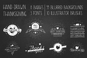 Thanksgiving Hand Drawn Logo Kit, a Branding & Logo Template by Elegrad Design Agency (Thumbnail 1 of 2)