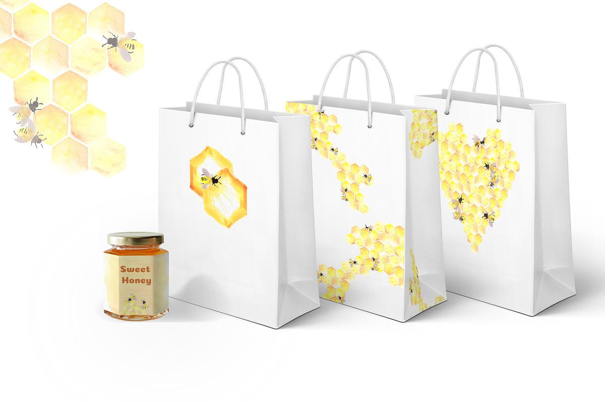 sweet honey bees., a Texture Illustration by Nejumi (Photo 6 of 7)