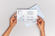 Blue White Wedding Card, an Invitation Template by The Graphic Glow (Thumbnail 2 of 2)