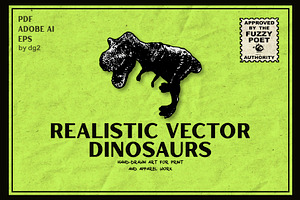 Realistic Dinosaurs - Vector Art