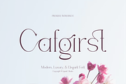 Cafgirst - Luxury Font, a Serif Font by Iqsiart Studio (Thumbnail 1 of 16)