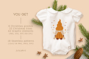 Boho Christmas collection, a Seasonal Illustration by JulzaArt (Thumbnail 2 of 8)