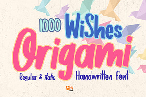 1000 Wishes Origami Font