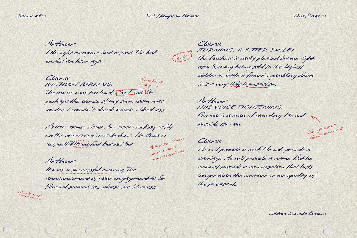 First Draft - Rough Handwritten Font, a Handwritten Font by AndrewPixelType (Photo 9 of 13)