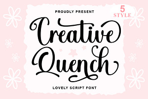 Creative Quench, a Script Font by Rotterlab Studio
