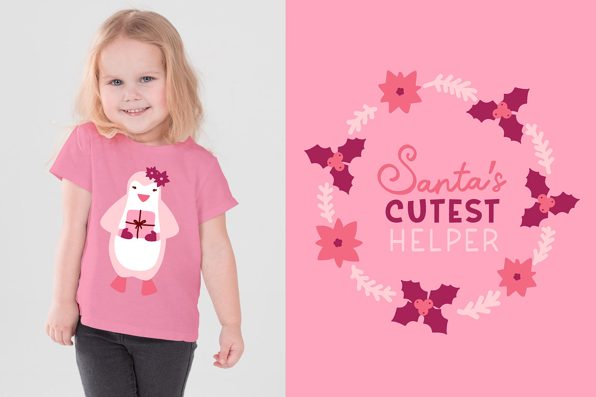 Pink Christmas Clipart & Patterns, a Decorative Illustration by AvaAva (Photo 19 of 25)
