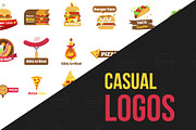 Over 70 Various Logos for Fast Food, a Branding & Logo Template by UX Monster (Thumbnail 5 of 13)