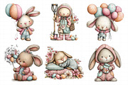 Whimsical Easter Bunny Clipart, an Illustration by Daily.Designs (Thumbnail 8 of 8)