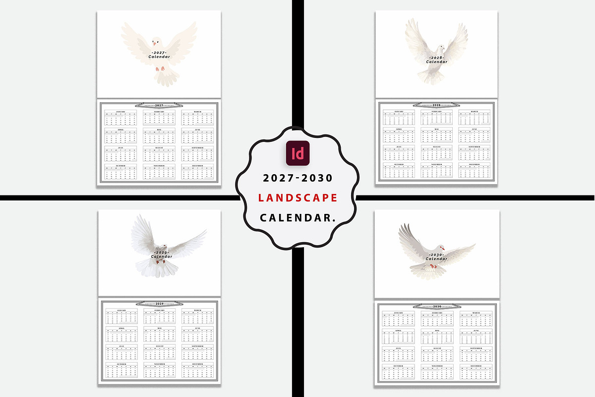 Calendar 2027-2028-2029–2030, a Stationery Template by MNT-Creator (Photo 3 of 7)