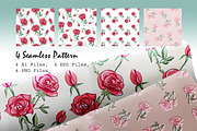 RED ROSES SET, a Decorative Illustration by Marina Grau (Thumbnail 3 of 4)