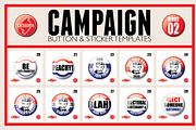 Vintage Campaign Button Templates 02, an Illustration by category4 (Thumbnail 2 of 4)