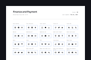 Finance and Payment Icon Set, a Solid Icon by 123done (Thumbnail 2 of 3)