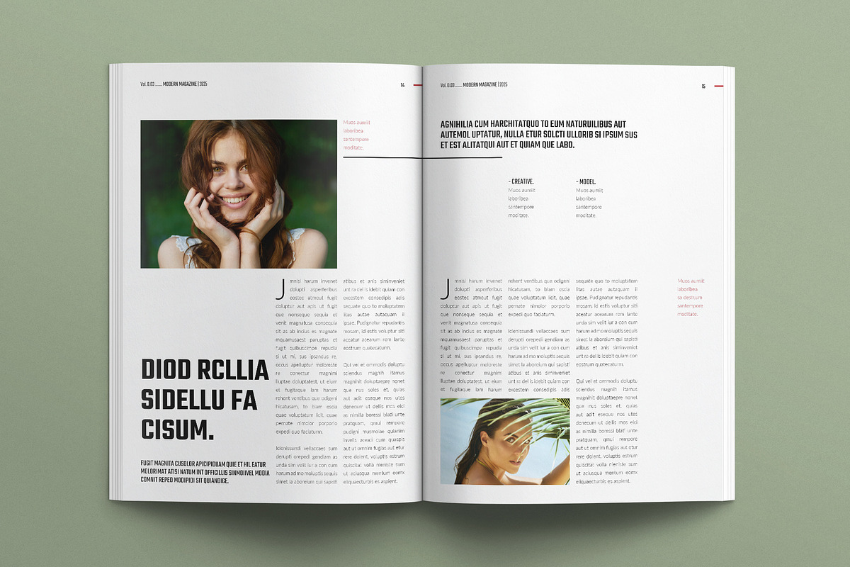 Digital Magazine Layout Template, a Magazine Template by TemplatesForest