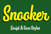 Snooker Script & Sans, a Script Font by Fenotype (Thumbnail 1 of 7)