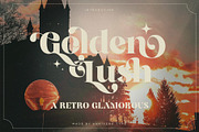 Golden Lush a Retro Glamorous, a Serif Font by Annivers Type (Thumbnail 1 of 10)