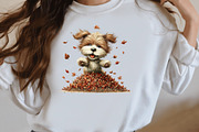 Whimsical Autumn Dog Clipart, a Seasonal Illustration by Designworld (Thumbnail 8 of 10)