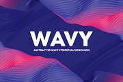 Abstract 3D Wavy Striped Backgrounds, a Wallpaper Graphic by BIBIART (Thumbnail 1 of 11)
