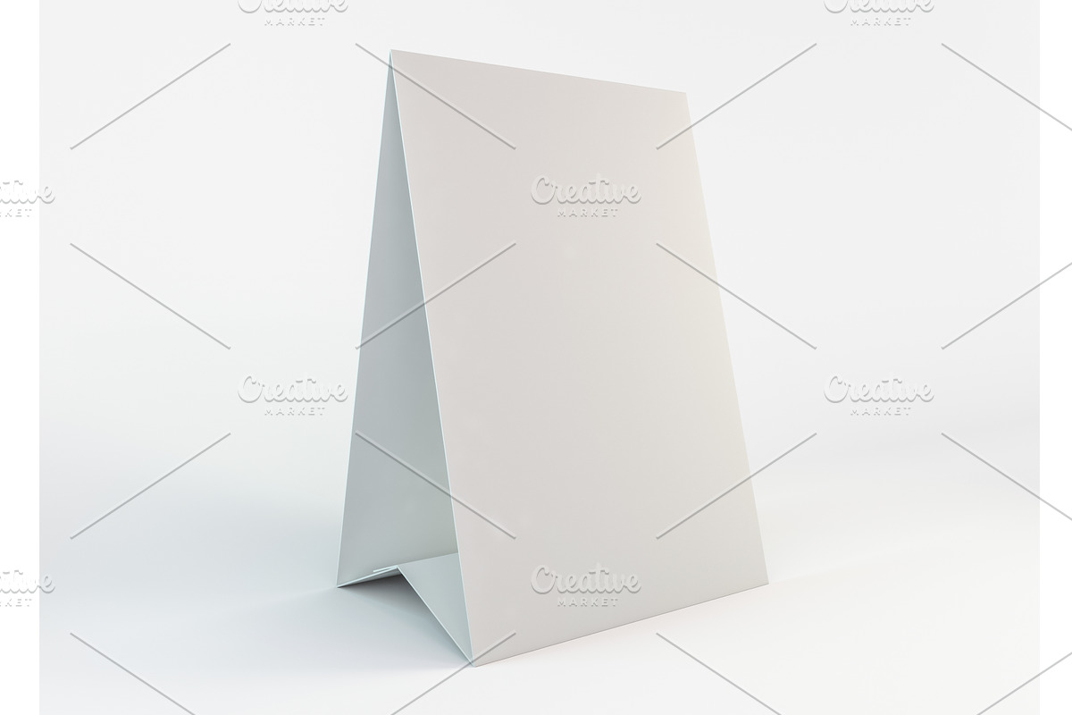 Blank paper Table Tent template for, an Object Graphic by 3D Graphics Shop