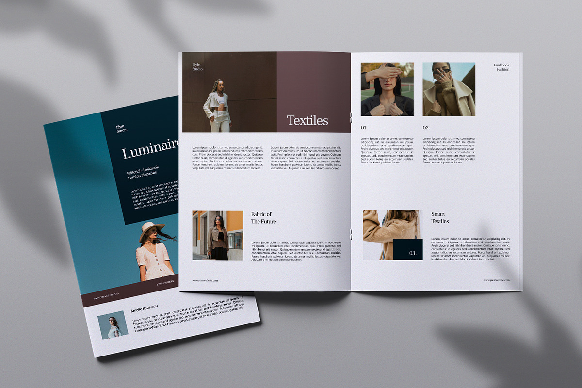 Luminaire Fashion Magazine Template, a Magazine Template by Portocraft (Photo 4 of 6)