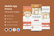 3 Set Mobile App Roll Up Banner, a Stationery Template by trabaskriya (Thumbnail 1 of 4)