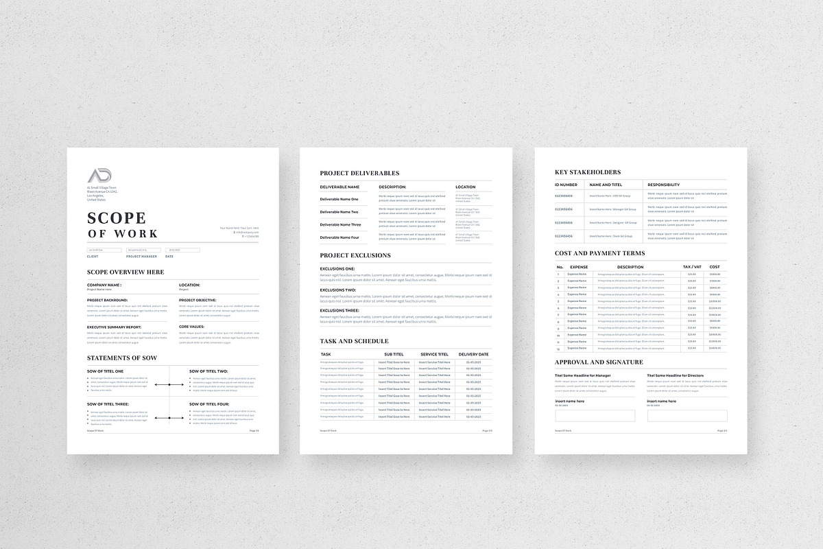Scope Of Work | MS Word & Indesign, a Stationery Template by design_hut (Photo 2 of 7)