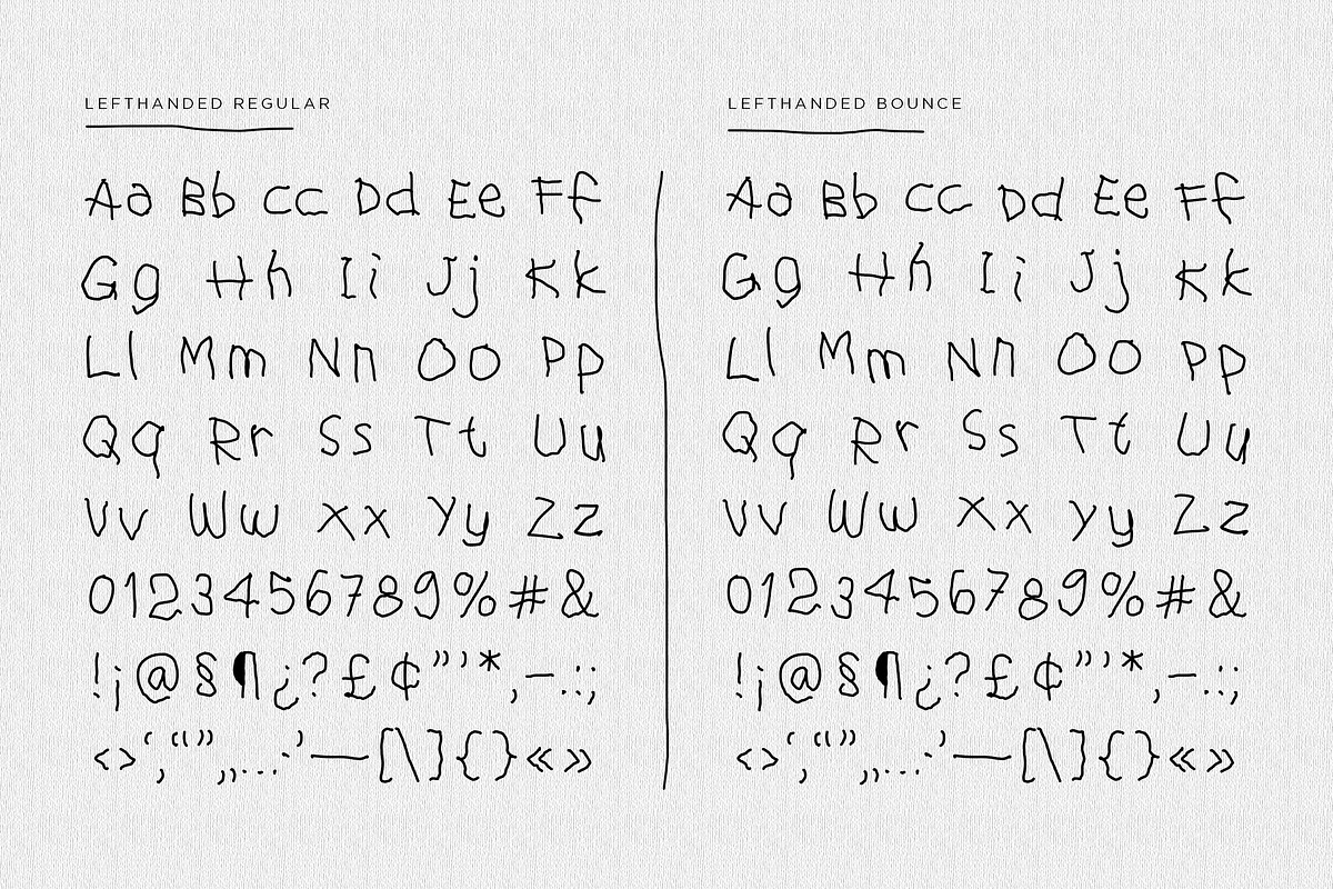 Lefthanded — Messy Handwritten, a Handwritten Font by Typehand Studio (Photo 8 of 10)