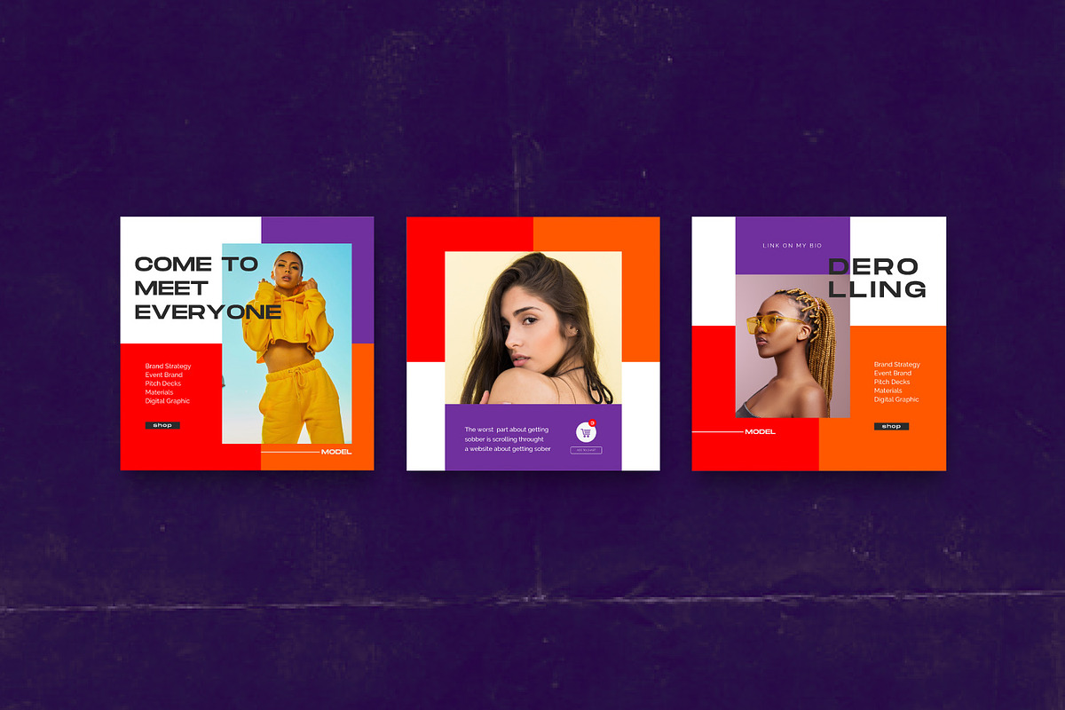 DEROLL - Social media Pack, a Social Media Template by Dirtytemp Studio (Photo 6 of 13)