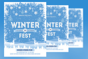 Winter Holiday Festival Poster