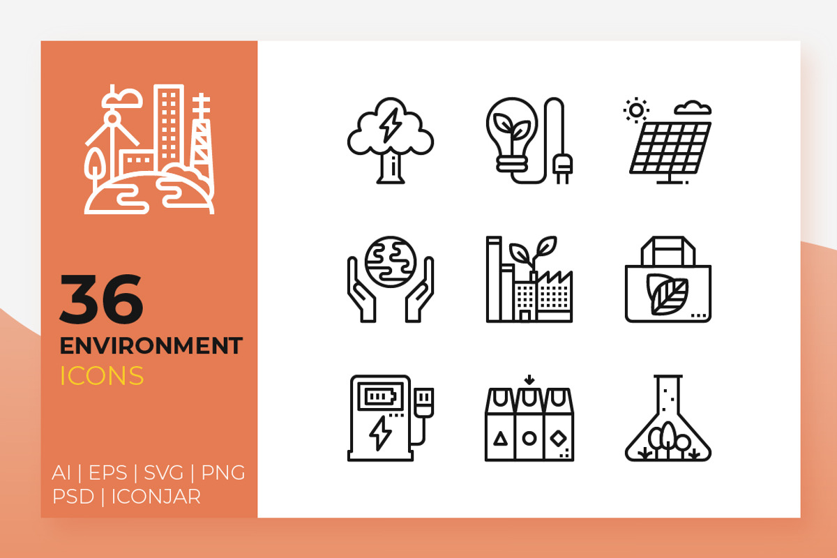 Environment Icons, an Outline Icon by Becris (Photo 1 of 3)