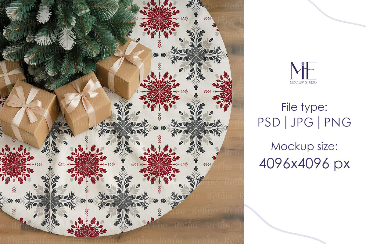 Christmas Tree Skirt Mockup, a Household Mockup by Mie Mockup Studio (Photo 7 of 8)