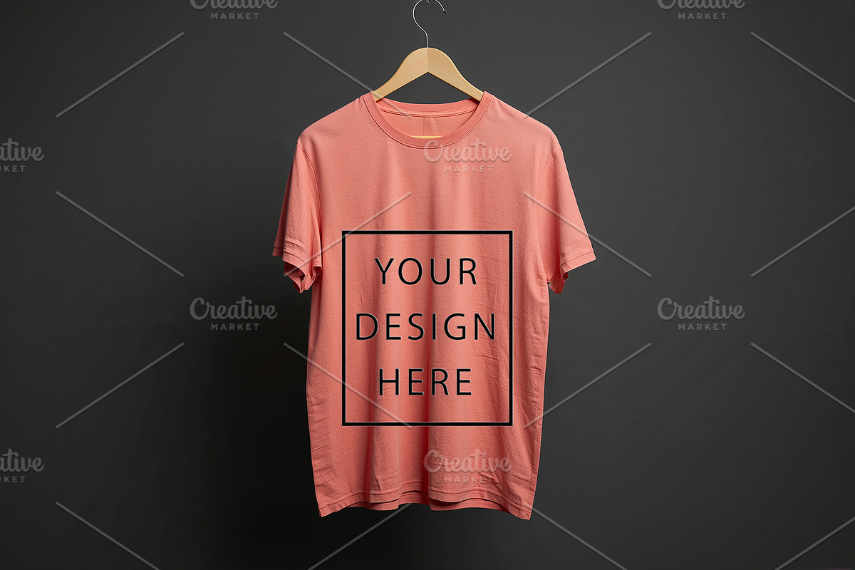 T-Shirt Mockup - Peach Edition, a Shirt Mockup by ForhadGFX (Photo 12 of 12)