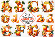 Spring apricot Alphabet clipart, an Illustration by RobertsArt (Thumbnail 1 of 7)