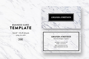 Marble business card template