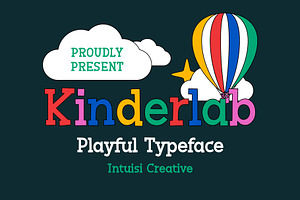 Kinderlab | Playful Typeface, a Slab Serif Font by Intuisi Creative