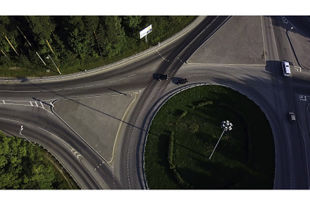 Top view of road ring in countryside, a Transportation Photo by Media Whale Stock