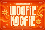 Woofie Koofie - Groovy Font, a Sans Serif Font by Letterara (Thumbnail 1 of 15)